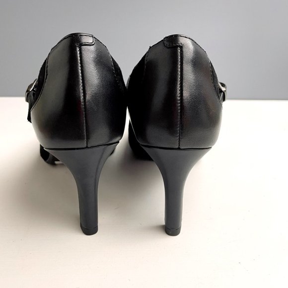 Clarks Dancer Reece black suede mary jane heels - size 10M - Picture 4 of 13